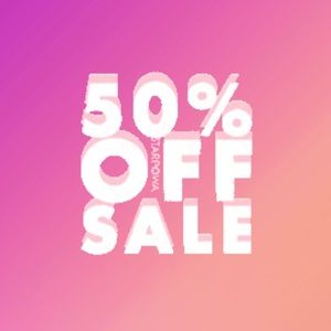 Everything 50% off